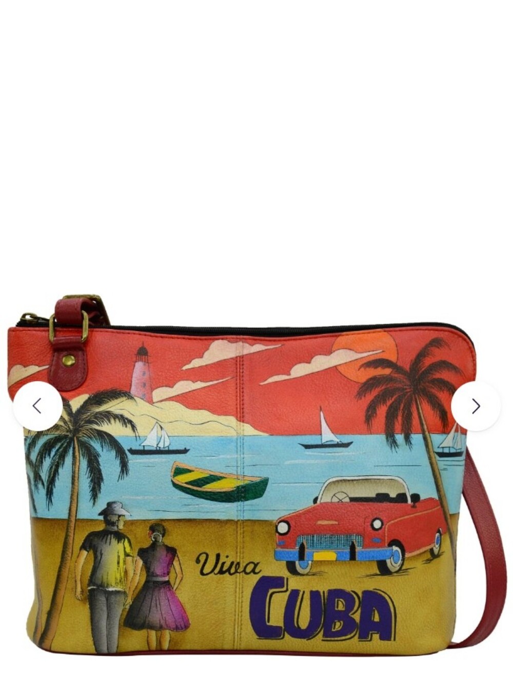 Anuschka 'Viva Cuba' Painted Crossbody Bag